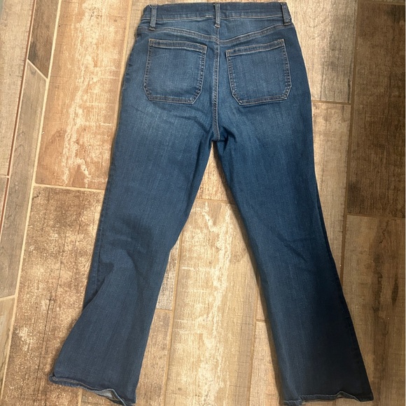 Loft Patch Pocket High Rise Kick Crop Jeans in Dark Wash Size 26 - Picture 7 of 8